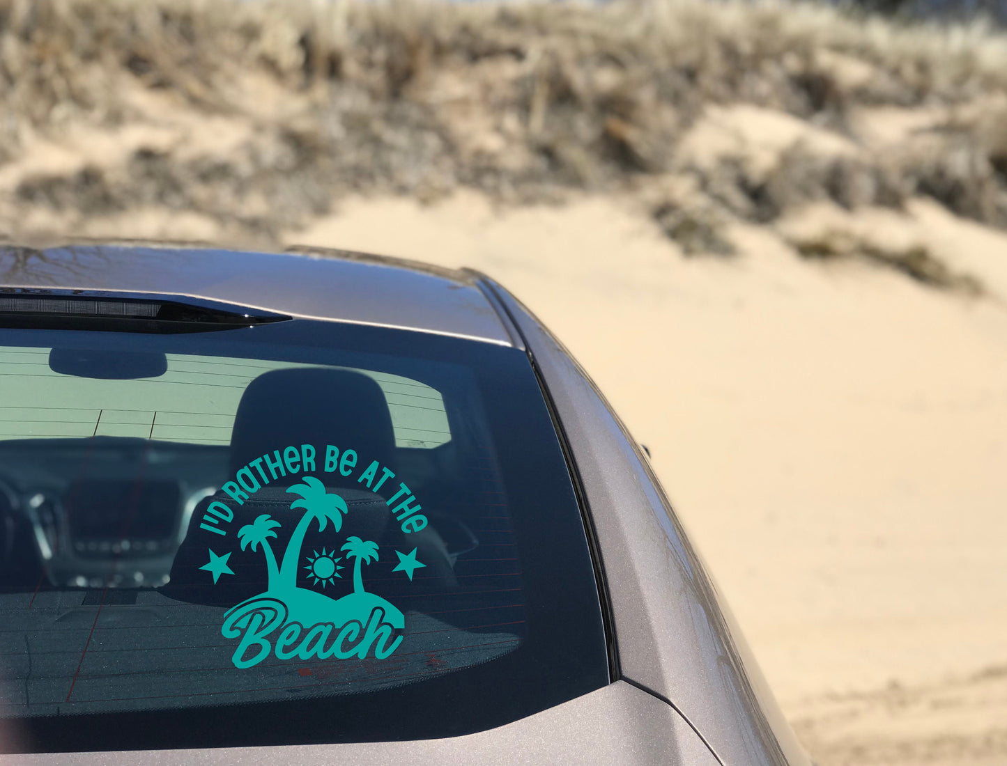 I'd Rather Be At The Beach Decal Sticker