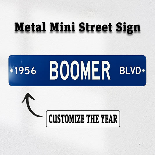 Custom Year Boomer Blvd Mini Street Sign