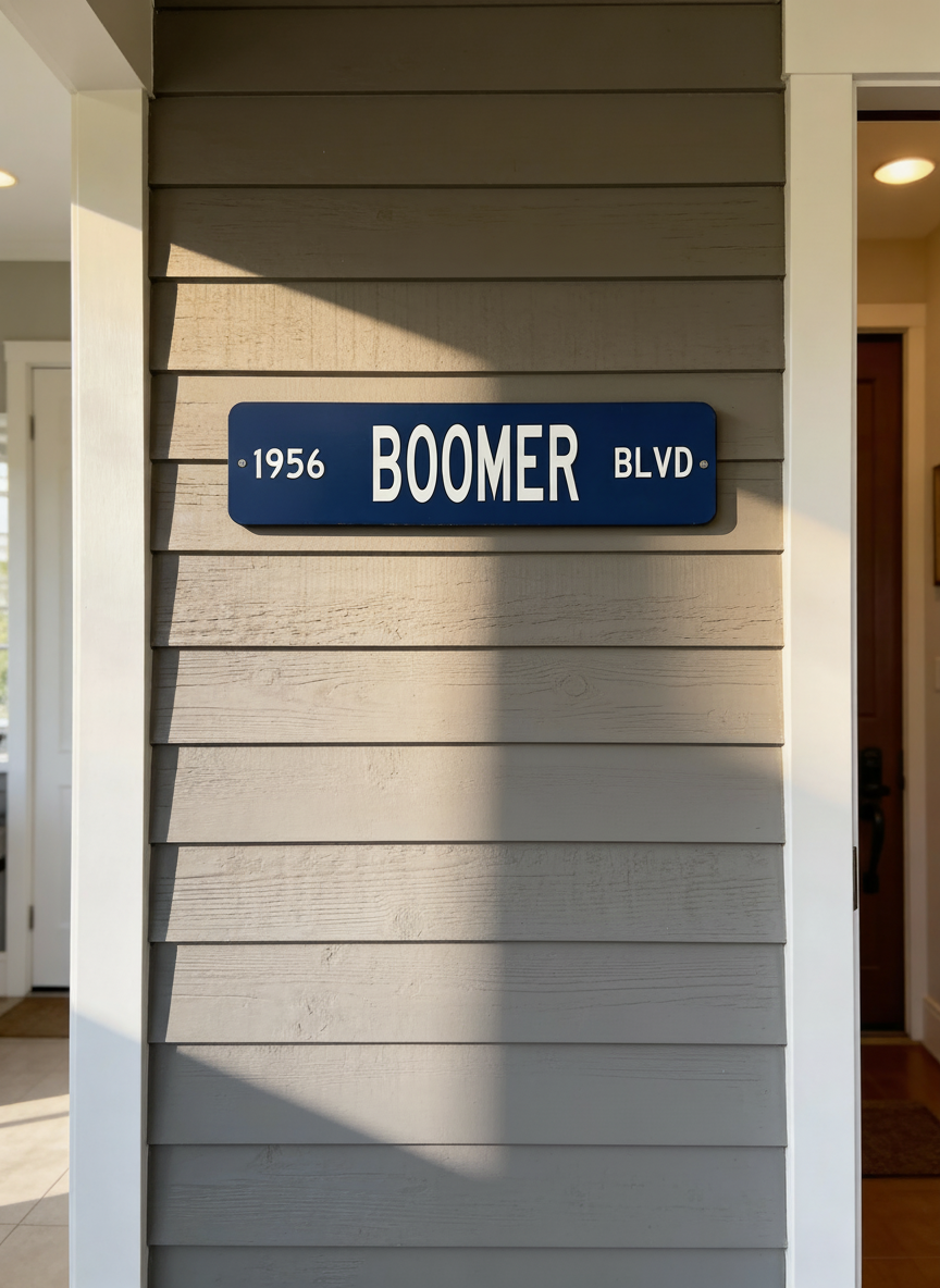 Custom Year Boomer Blvd Mini Street Sign