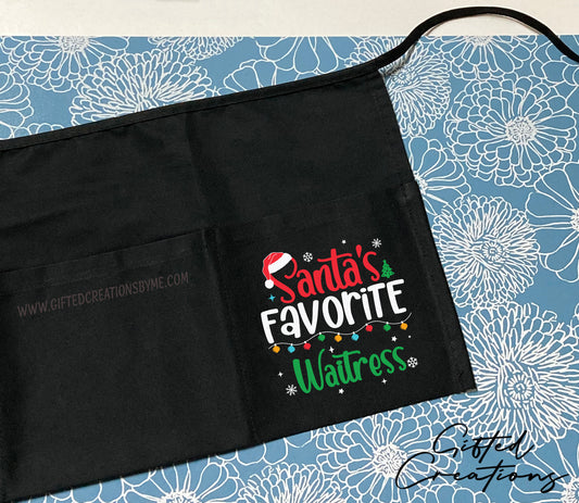 Santa's Favorite - Christmas Themed Half Waist Apron