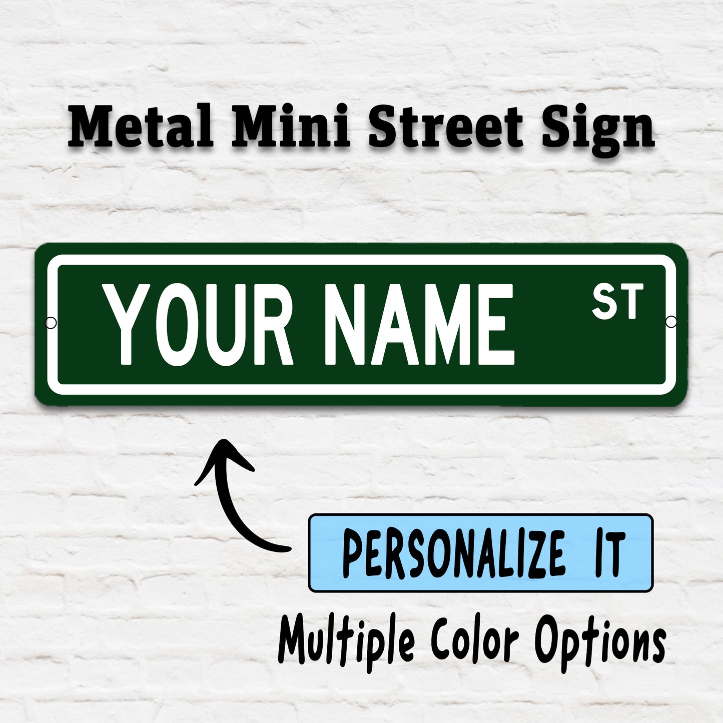 Personalized Name Mini Street Sign