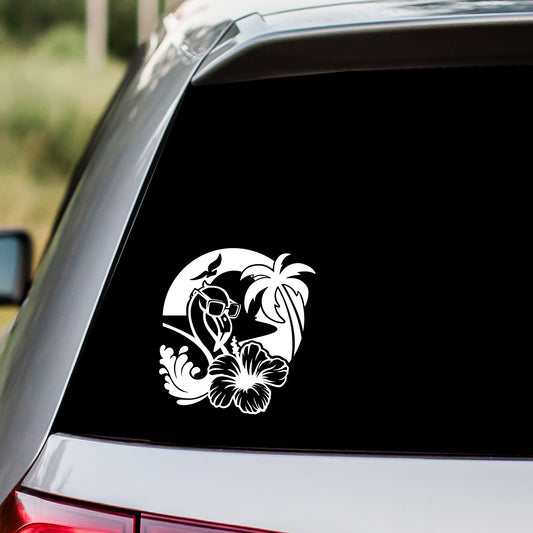 Flamingo Beach Decal
