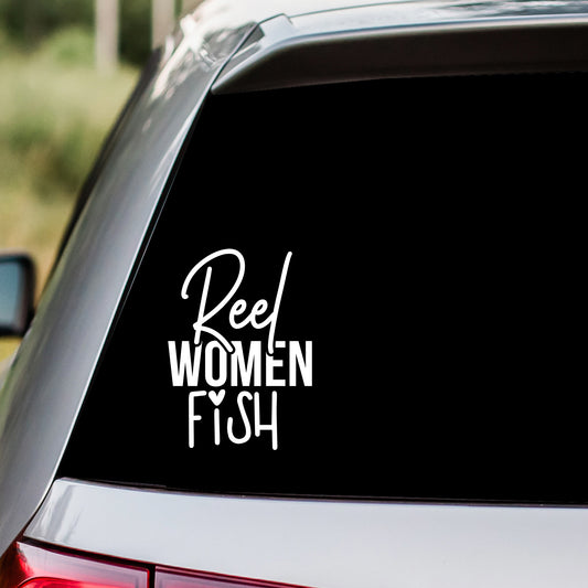 Reel Women Fish Decal Sticker