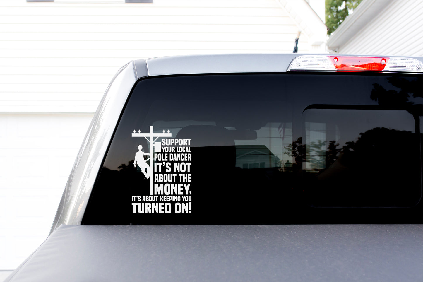 Support Your Lineman Pole Dancer Decal Sticker