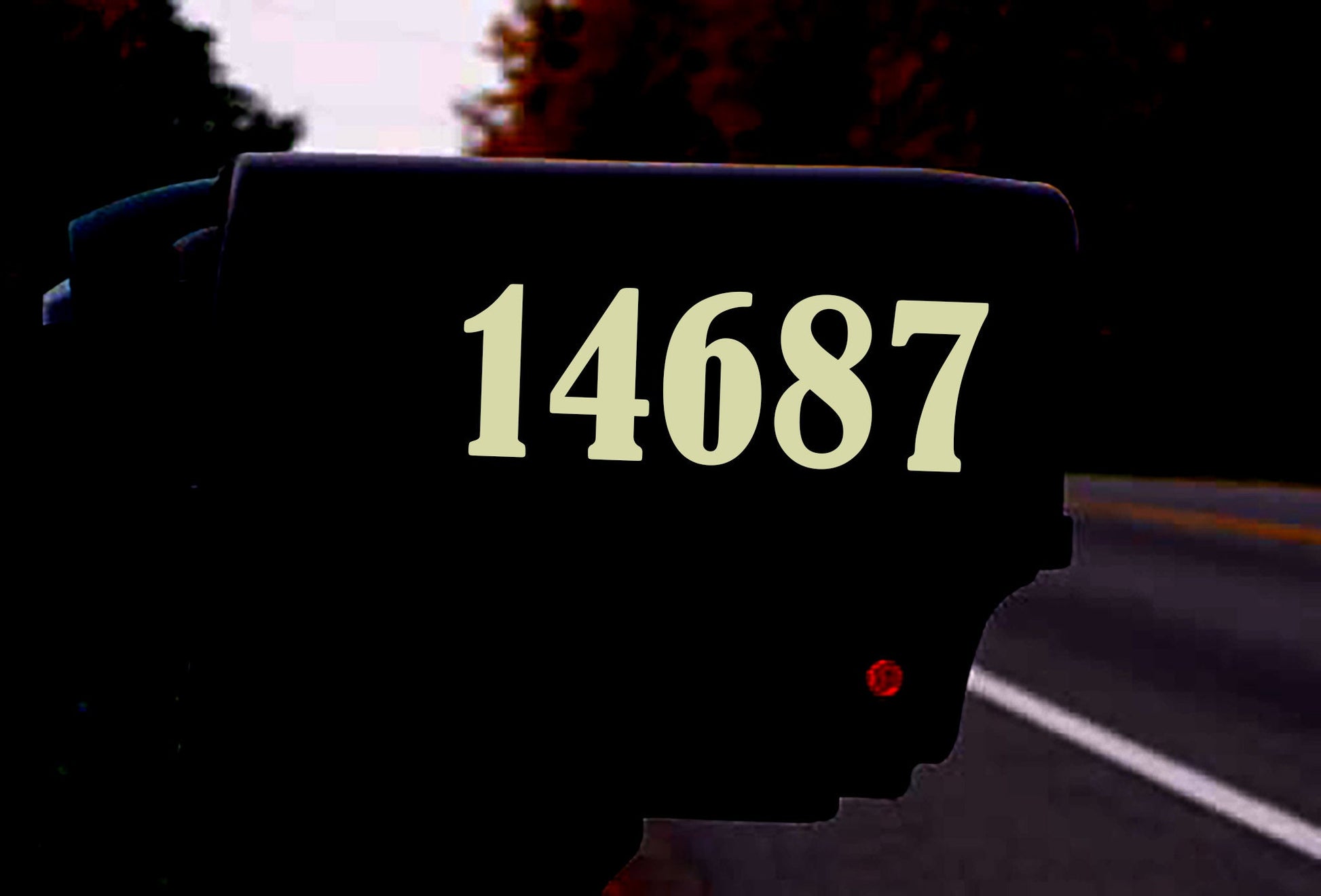 Reflective Mailbox Address Numbers